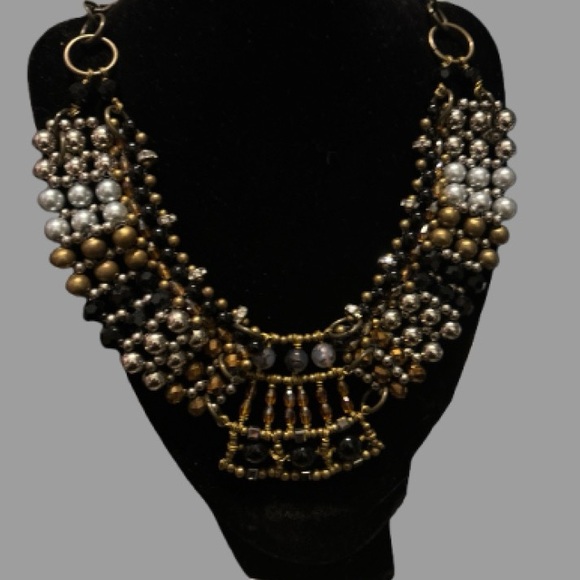 Anthropology Jewelry Pam Hiran Beaded Collar Necklace - Picture 2 of 10